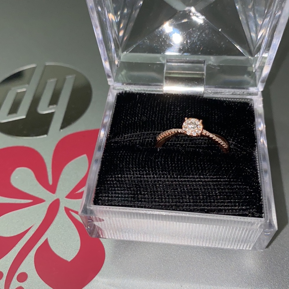10K Rose Gold Engagement Ring